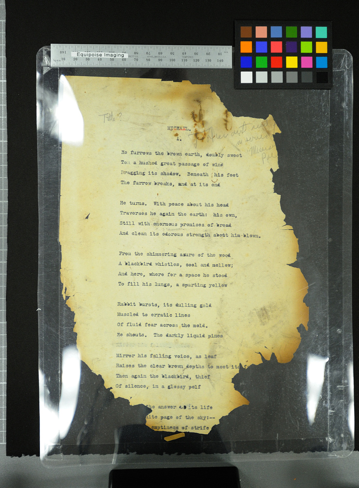 Handwritten manuscript from William Faulkner